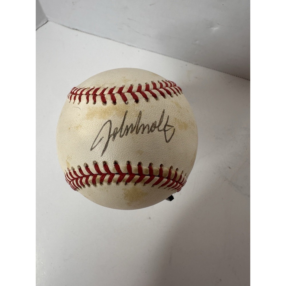 John Smoltz Signed 1992 World Series Baseball Rawlings Official Ball In Case